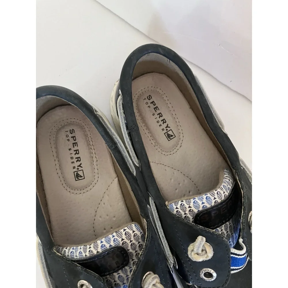 Sperry Top Sider Boat Shoes‎ Sz 6 Gray Leather Fish Lexington Women